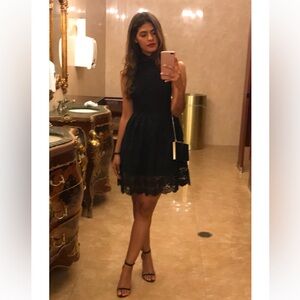 J.O.A Los Angeles Elegant Black Lace Dress